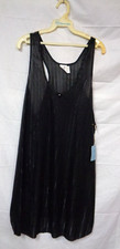 Vtg Women's UNDERCOVER WEAR Short Nightgown 38344 Black Sheer Inspiration 1X