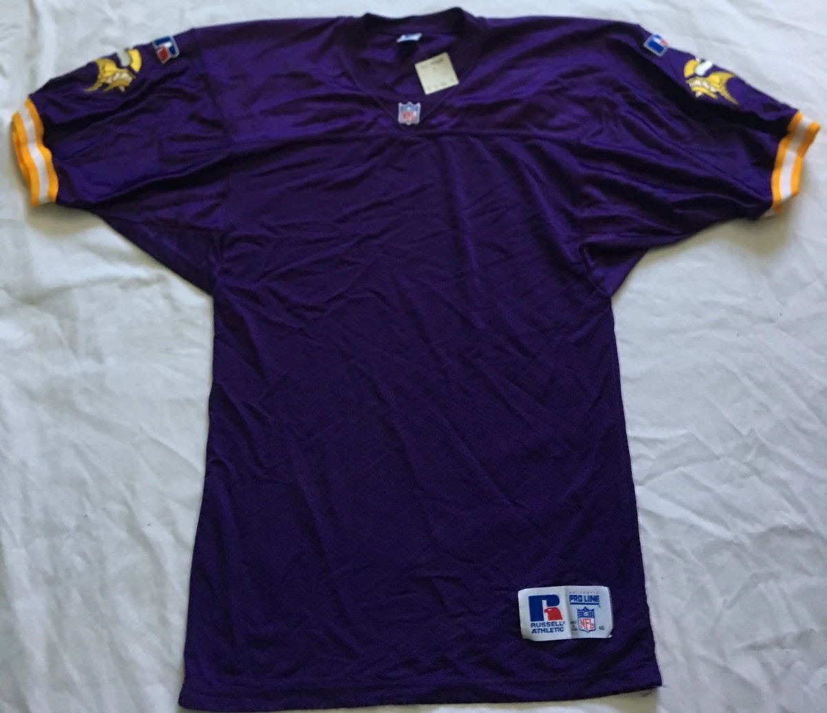 U2 New RUSSELL ATHLETIC Official Minnesota Vikings Blank Game Jersey MEN'S  40