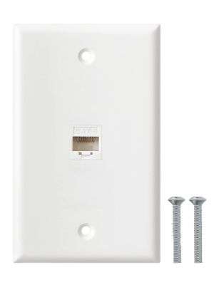 Bnpuhiu Ethernet Wall Plate 1 Port Cat6 Keystone Female To Female Wall Plate Rj4