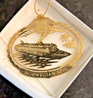 Norwegian Cruise Spirit 24K Genuine Gold Flashed Brass Christmas Ornament — photo 1