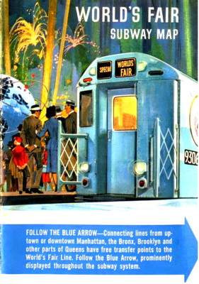 World's Fair 1964 New York Subway Map painted pic on Fridge Magnet 2.5 x 3.5''   