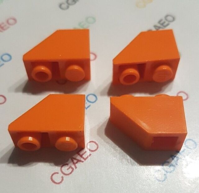 4 X  Lego 3665 Slope, Inverted 45 2 x 1 ORANGE