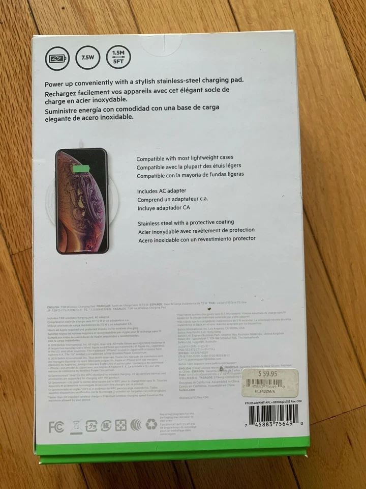 ALMOHADILLA DE CARGA INALÁMBRICA BELKIN BOOSTUP EDICIÓN ESPECIAL - BLANCA Foto 4 de 4