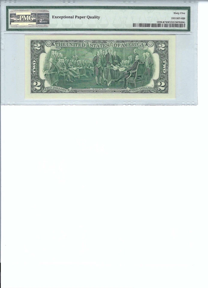 2009 $2 FRN FR1939-K* PMG 65 EPQ, Dallas * Note S/N K00130170*!!! - Image 2 of 2