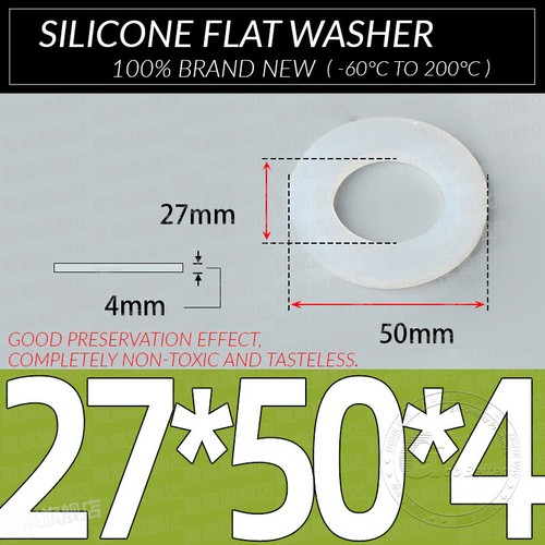 1MM - 5MM THICK WHITE SILICONE HIGH TEMP FLAT RING RUBBER WASHER SEAL GASKETS - Picture 248 of 255