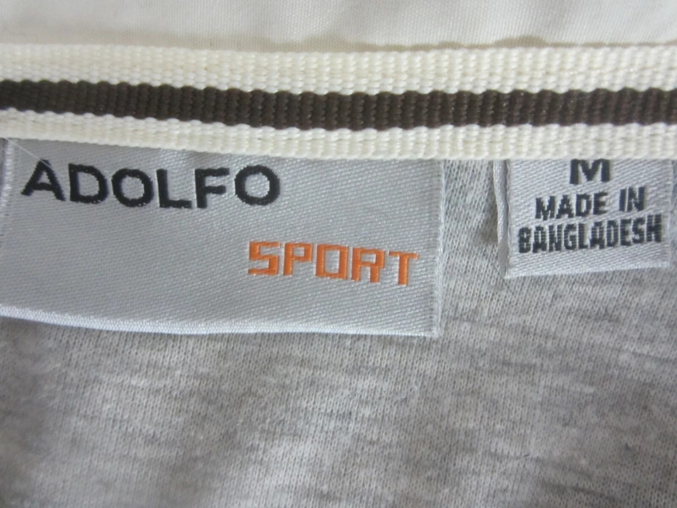 Chaqueta cortavientos vintage Adolfo Sport para hombre M marrón marfil LS con cremallera forrada Foto 3 de 4