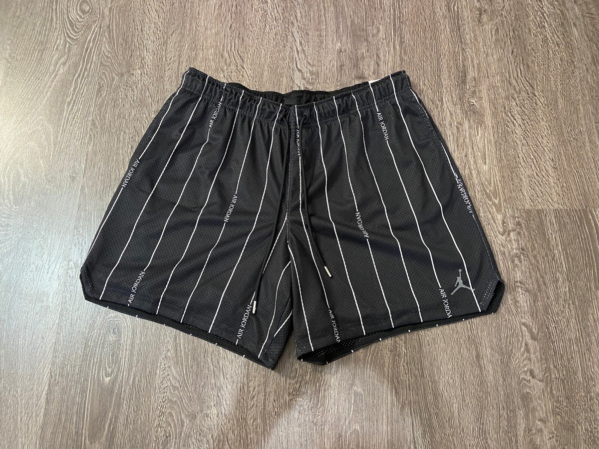 Nike Air Jordan Essentials Shorts Mens 2XL Pinstriped Black Retro