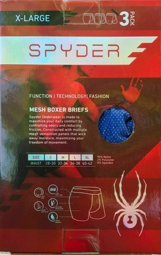Spyder Performance Mesh Herren Boxershorts Sport 3er-Pack --GRÖSSE&CL: VARIETY--NEU - Bild 8 von 13