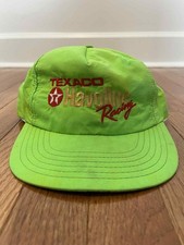 Vintage Texaco Havoline Racing Hat Neon Green Snapback Cap Made in USA