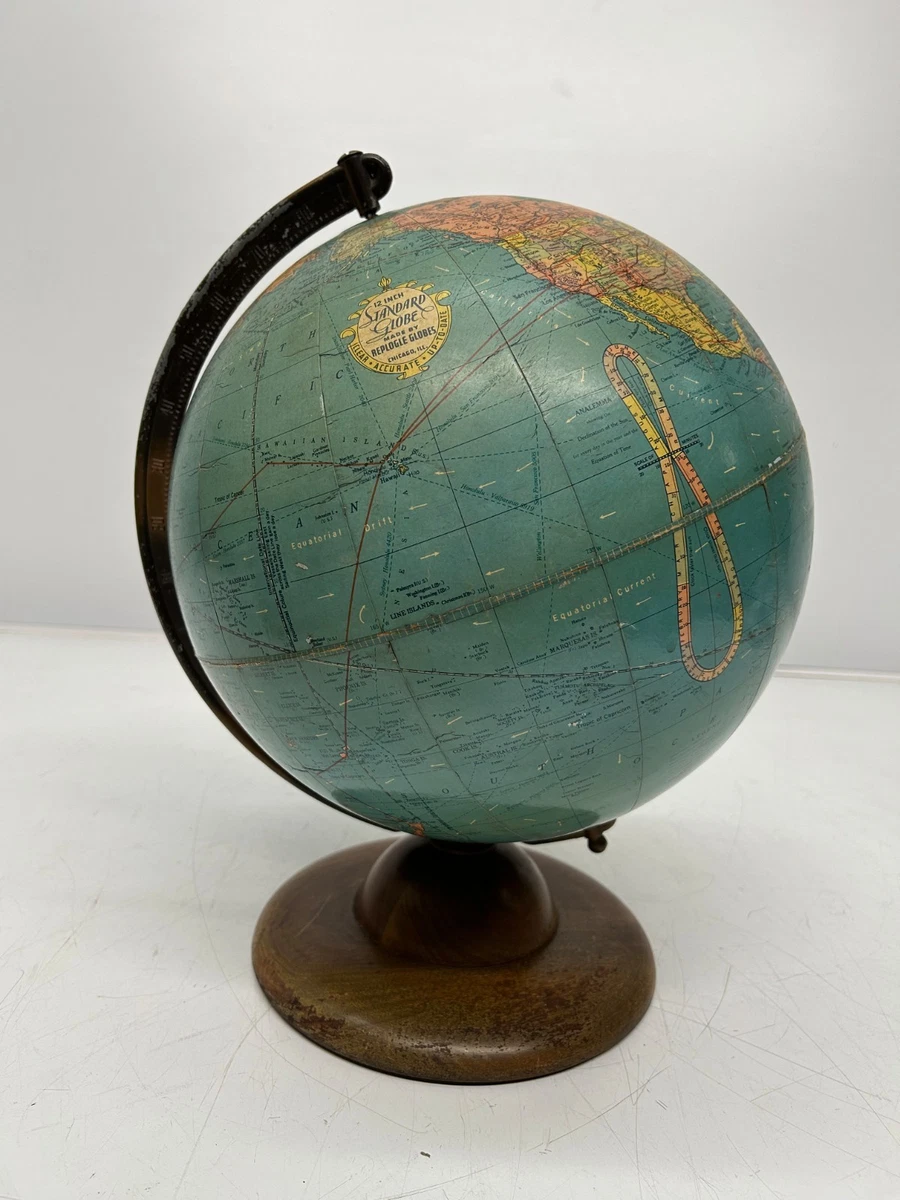 Replogle 1940-1949 Date Range 9 to 12in. Inches Diameter Antique