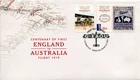 2019 Centenary Of First England To Australia Flight 1919 - FDC Gummed stamps