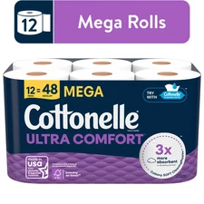 Cottonelle Ultra Comfort Toilet Paper, Soft Toilet Tissue, 24 Mega Rolls