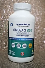 OceanBlue Omega-3 2100 Vitamin D - 180ct Softgels Exp 3/2027