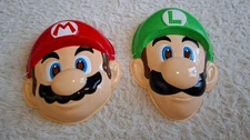 Mario Luigi Face Masks Set 25cm Plastic Cosplay/Party Use Japan