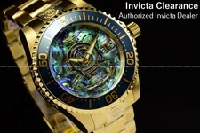 Invicta Grand Diver 38mm Automatic Abalone Dial Ladies Gold Plated UNISEX Watch