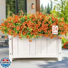 Alupssuc 24 Bundles Artificial Flowers for Outdoors Spring Summer Decoration,