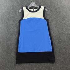 Kate Spade New York Maysie Dress Womens 4 Colorblock Shift Sleeveless Blue Black