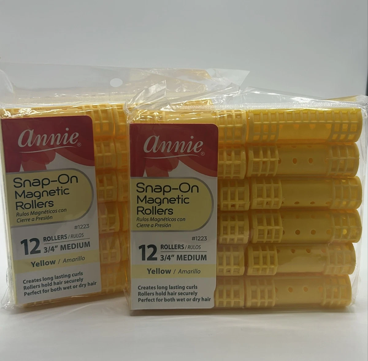Vintage 1988 Solo Magnetic Hair Rollers Plastic NOS #22892 5 Pack Lot Yellow Vintage Solo Curlers - Etsy main image 3