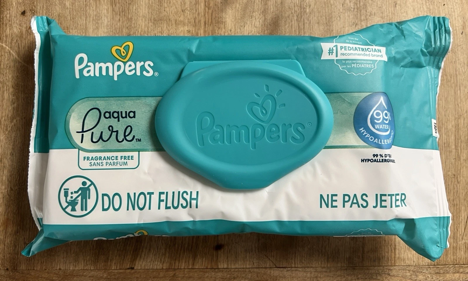 Pampers Aqua Pure Fragrance Free Hypoallergenic Wipes, 15 Pouches (840 Wipes)
Opens in a new window