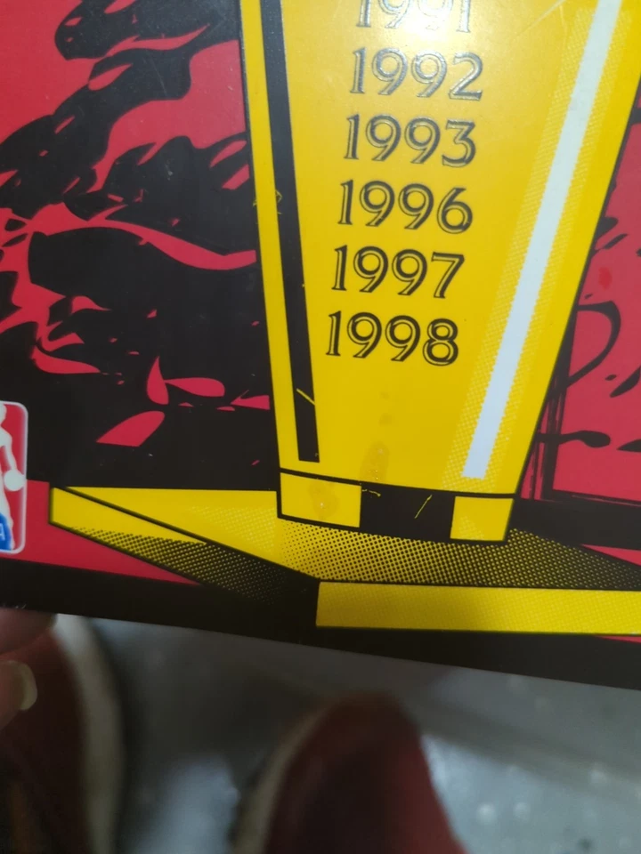 Wincraft Sports Sign NBA Chicago Bulls 6x Champions 1998 Sign 19" Read!!! - Image 2 of 2