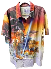 Loungefly Star Wars Empire Strikes Back Short-Sleeve Camp Shirt Size M NEW 2022
