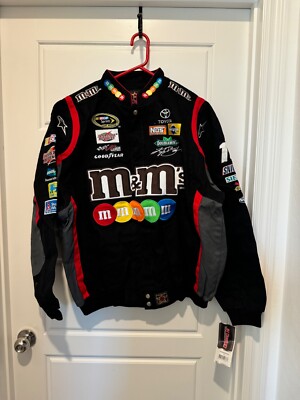 NWT Men's Nascar M&M Jacket Kyle Buch Size XL JH Design Black - FREE SHIPPING