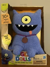 Ugly Dolls Feature Sounds Ugly Dog Plush 30+ Sounds & Phrases Blue Hasbro 2018