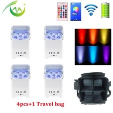 Wireless DMX Up Lights RGBWA UV 4 18W DJ Par Uplights Battery LED DJ Uplightings