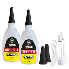 Der Kaiser Thick CA Super Glue – 2 Pack (4 oz) – Strong Adhesive for DIY & Wood