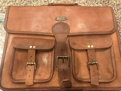 Adulte Cuir Vintage Messager Épaule Hommes Cartable Ordinateur