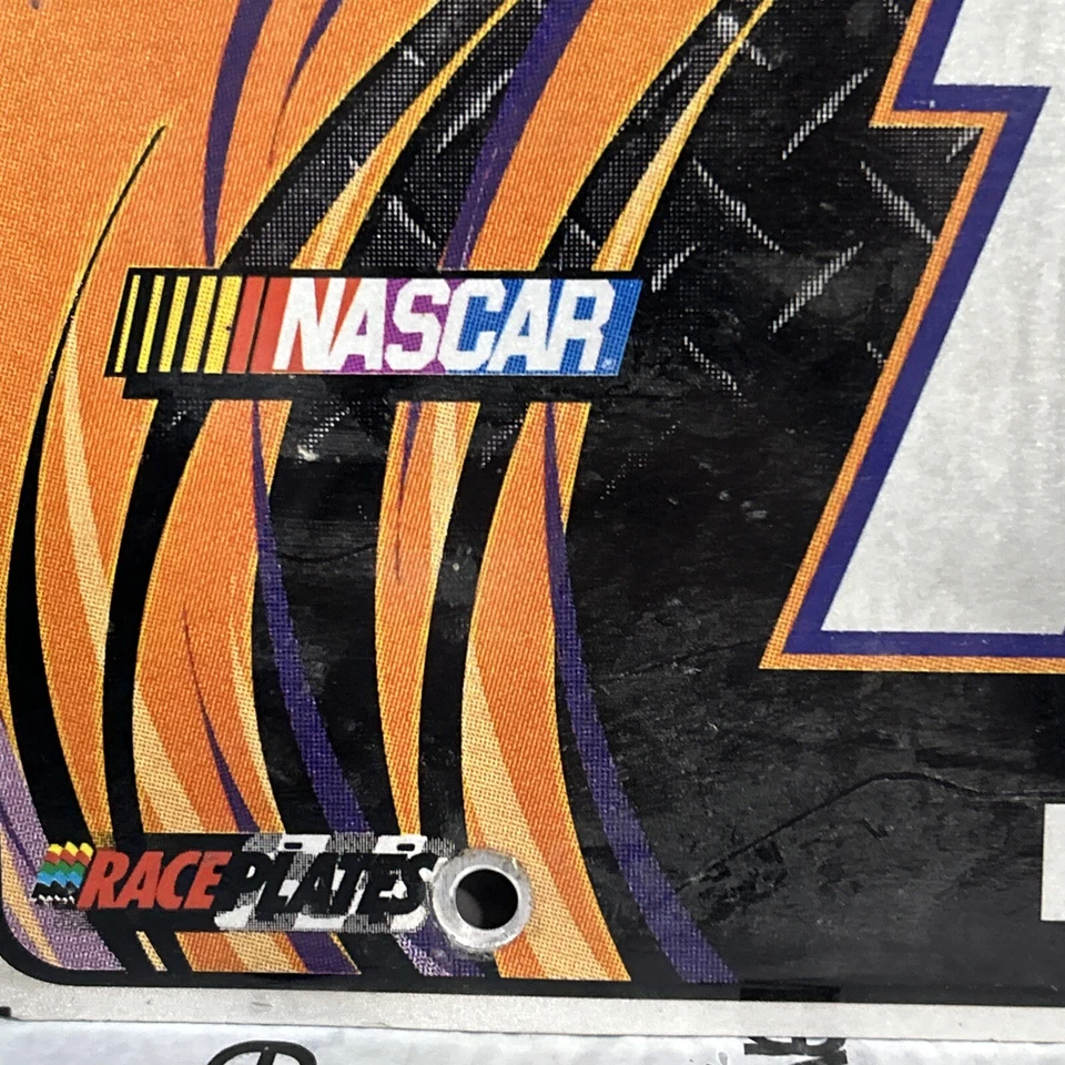 Placa de licencia de hojalata NASCAR #11 Denny Hamlin 12" x 6" Fed Ex Racing Foto 4 de 4