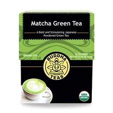 Buddha Teas 100% Organic Herbal Matcha Green Tea, 18 Tea Bags