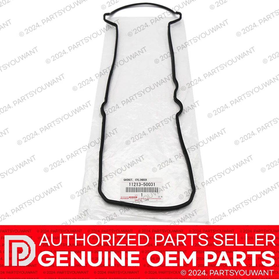 Junta de cubierta de válvula de motor GENUINA Toyota Lexus 8 cilindros + sello de tubo de bujía [JUEGO] Foto 3 de 4