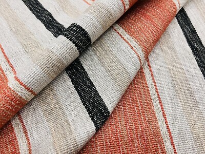 Gaston y Daniela Woven Stripe Uphol Fabric Albuquerque Coral 6.5 yd GDT-5151.008