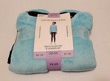 Calvin Klein Girls Youth Plush Top  Legging 2-pc Set Blue Size XS-5/6 NWT