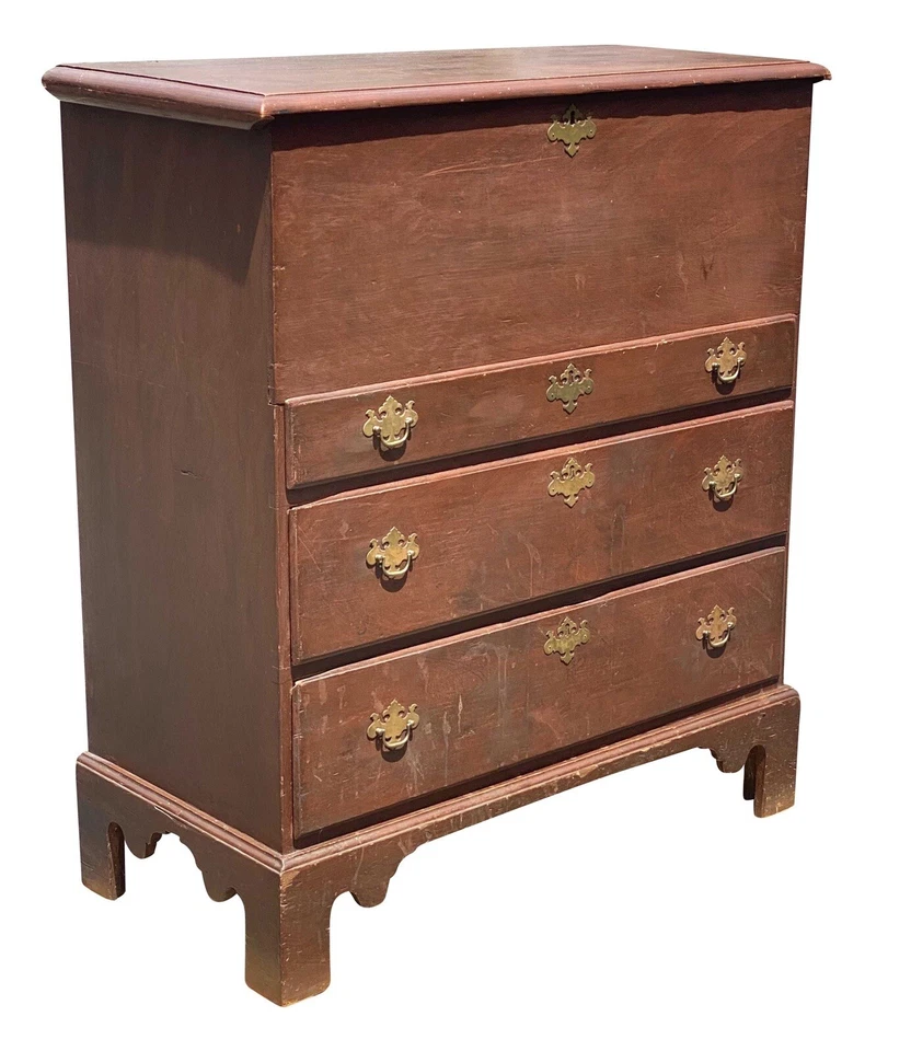 СТАРИННЫЙ ЧИППЕНДЕЙЛ НОВАЯ АНГЛИЯ ЗЕРНО ОКРАШЕННОЕ ОДЕЯЛО КОРОБКА - Изображение 4 из 4