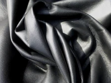 lambskin leather hide Jet Black ultra drapey soft smooth finish light weight