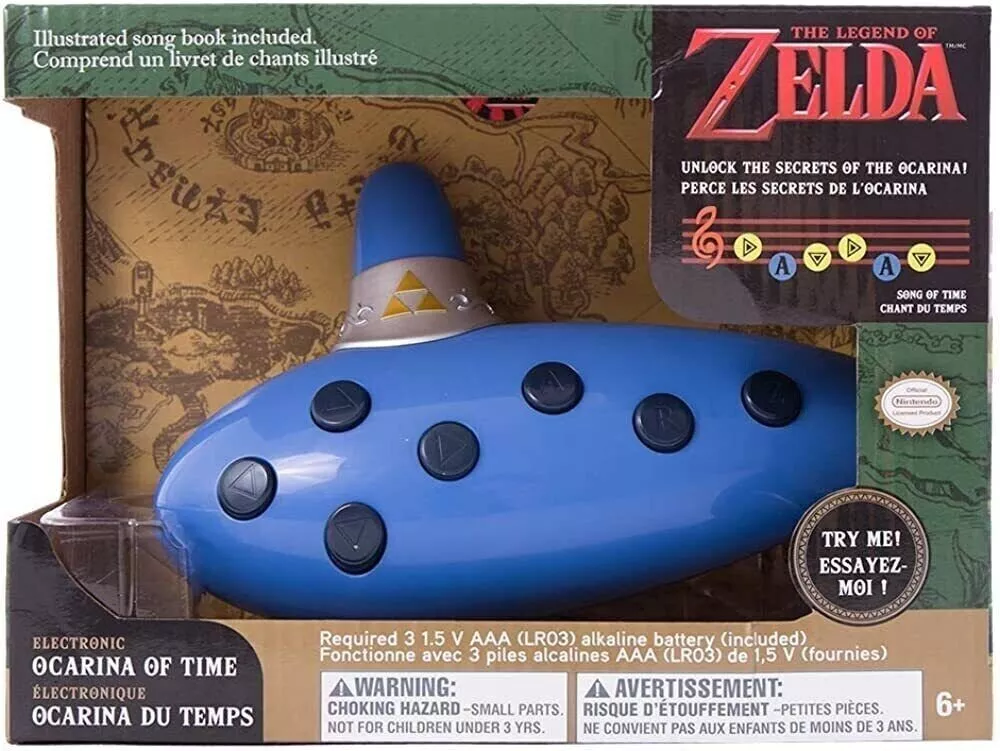 NEW ThinkGeek Legend of Zelda Replica Electronic Ocarina of Time Triforce  Music