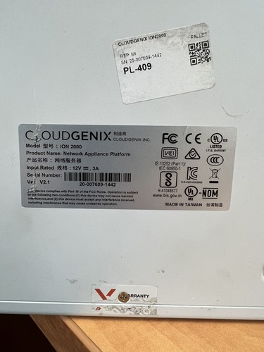 Appliance matérielle Palo Alto CloudGenix Ion 2000 Networks Prisma Appliance V 2.1 (IG-M98) - Photo 3/4