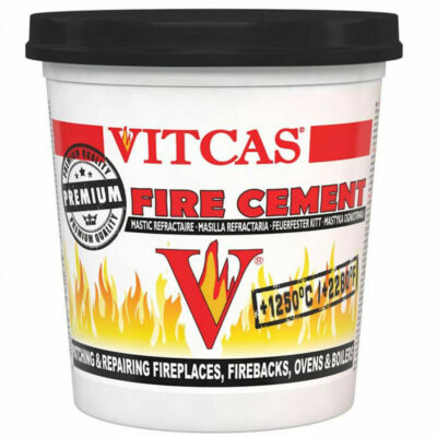 VITCAS SCHWARZER FEUERZEMENT 1 KG FÜR OFEN, OFEN, KESSEL.*HITZEBESTÄNDIG*