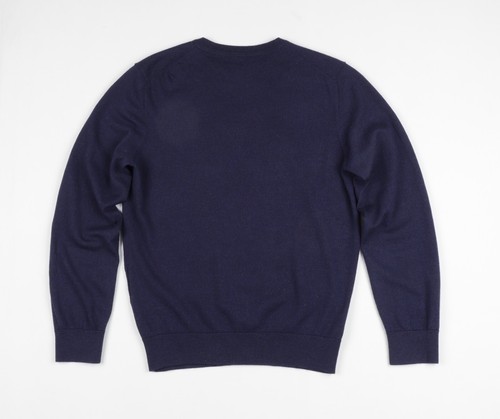 Men's Louis Vuitton LV Big Logo Navy Blue Wool Sweater Size L - Picture 10 of 15