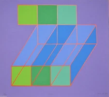 Serigraphy Silkscreen Achille PERILLI "Dance" 1979 Signed Numbered