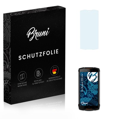 Bruni 2x Folie für Doogee S55 Lite Schutzfolie Displayschutzfolie