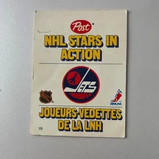 1981 General Foods Post NHL Stars In Action #19 Morris Lukowich