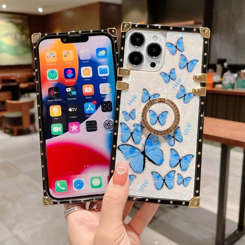 Diamond Butterfly Phone Case For iPhone 16 15 14 13 12 11 Pro Max XR XS 8 7 6 SE - Picture 5 of 13