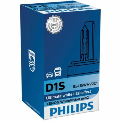 Philips White Vision D1S Headlight 120% more light Xenon Bulb 85415WHV2C1 Single