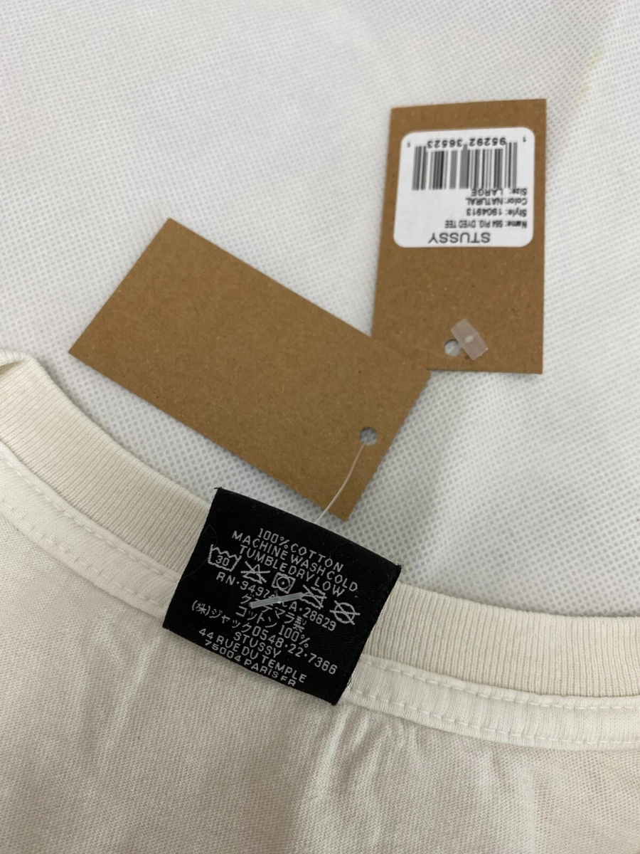 Stussy S64 Pigment Dyed T-shirt Natural Large 2023 S/S