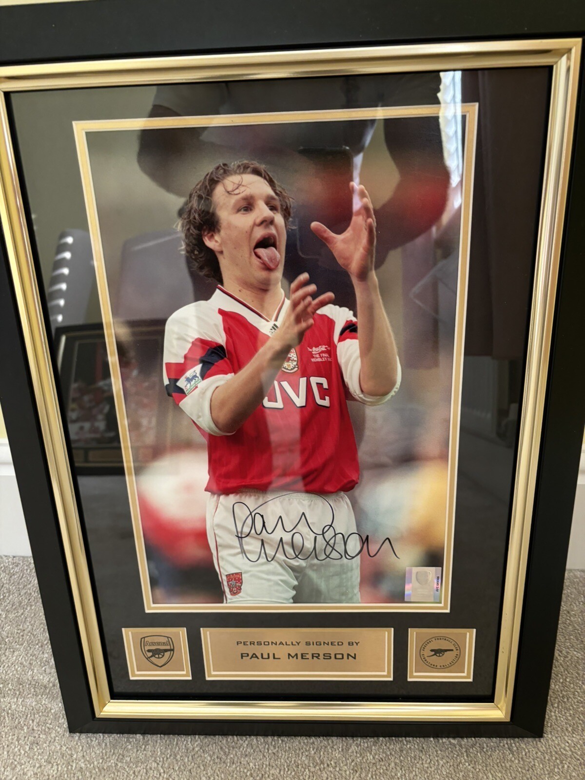 9 Pictures and 1 Ian Wright Shirt signed arsenal football memorabilia