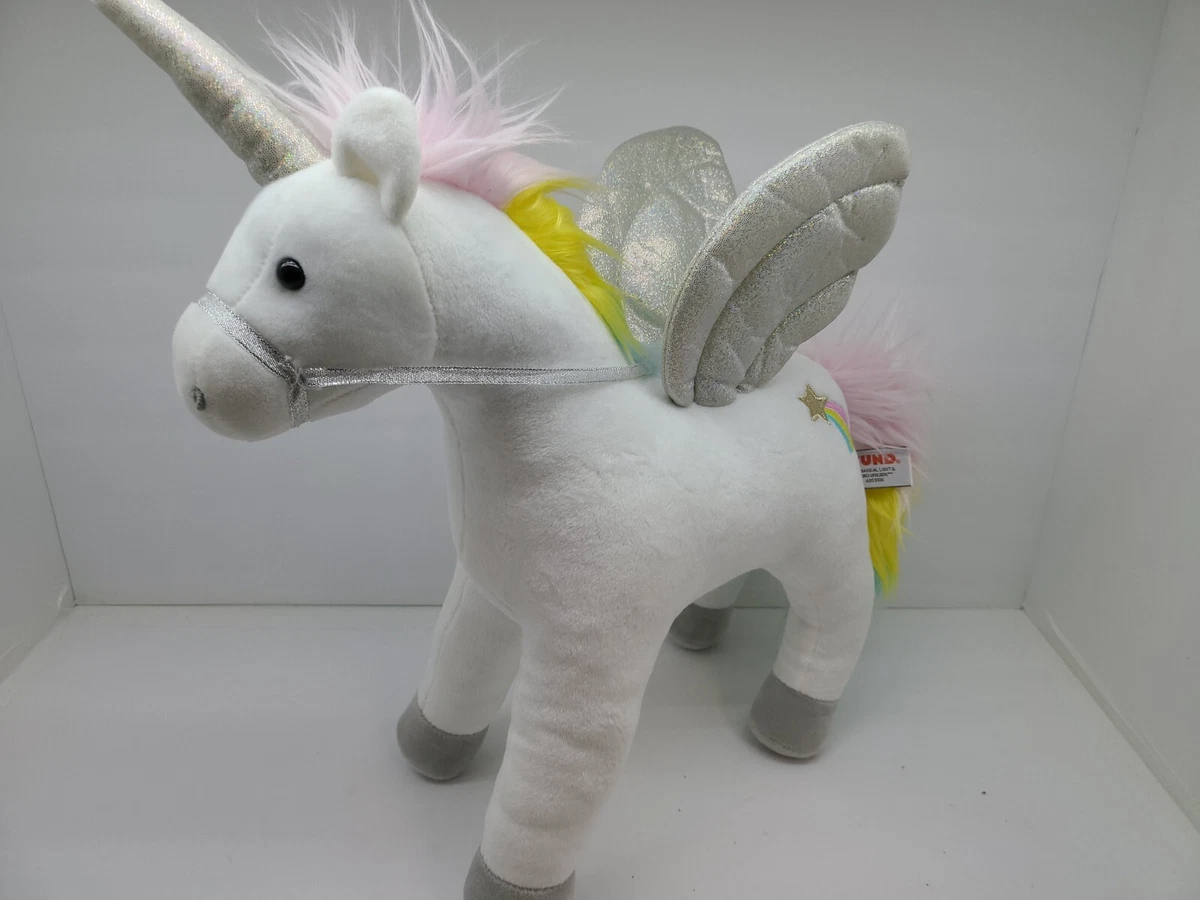 GUND My Magical Light Sound Unicorn Soft White Plush Rainbow