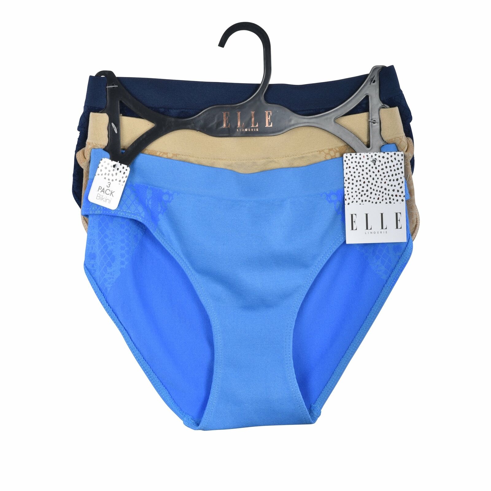Elle Women's Seamless Hipster Panties - Premium Quality 6-Pack Nylon/Spandex